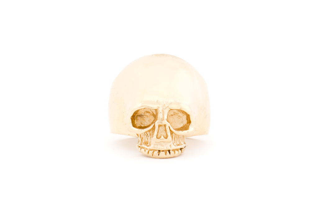 SKULL RING BRASS