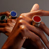 AFRICAN SUN RING : LAPIS LAZULI