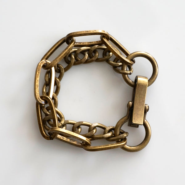 Chain Bracelet No.4 : Antique Gold Brass