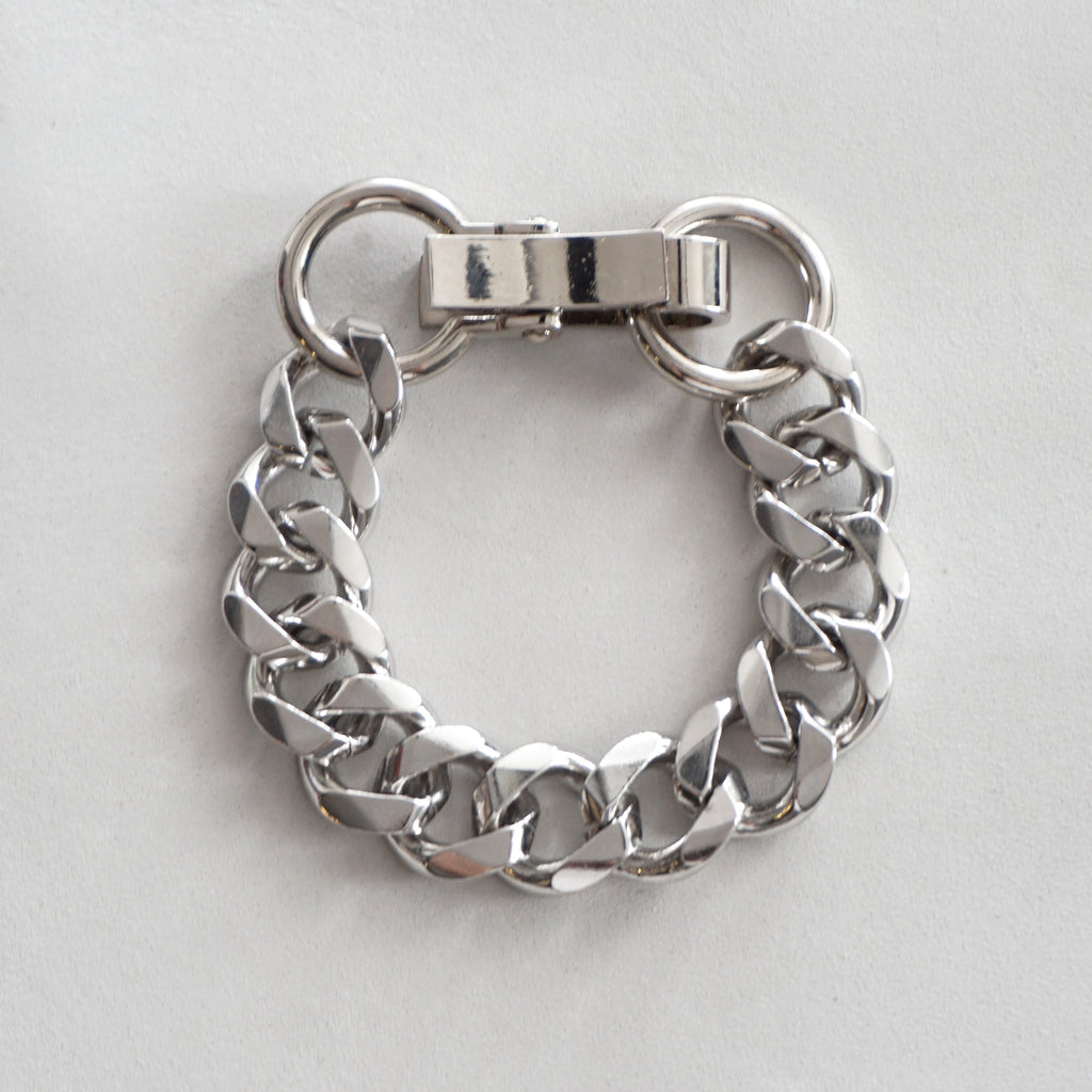 Chain Bracelet No.8 : Shiny Silver Brass
