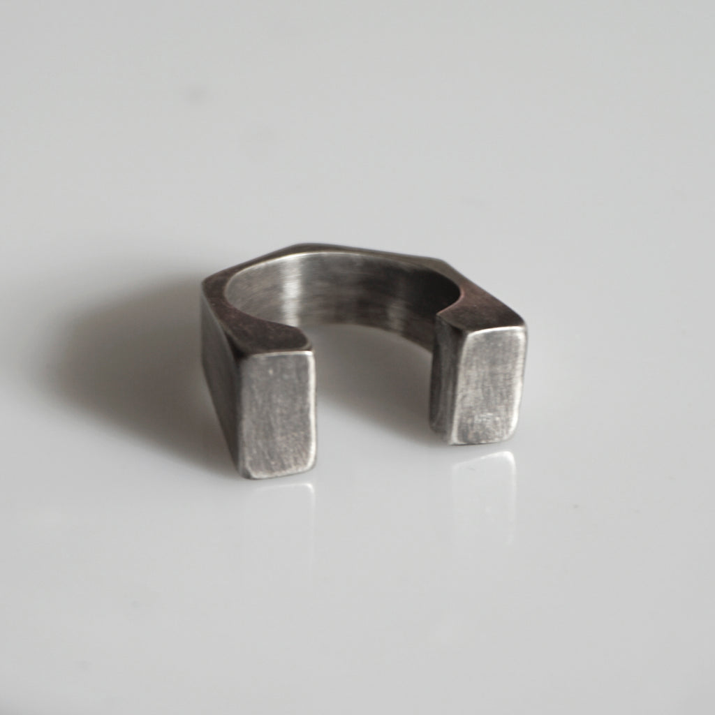 GATE RING - Oxidized Sterling Silver