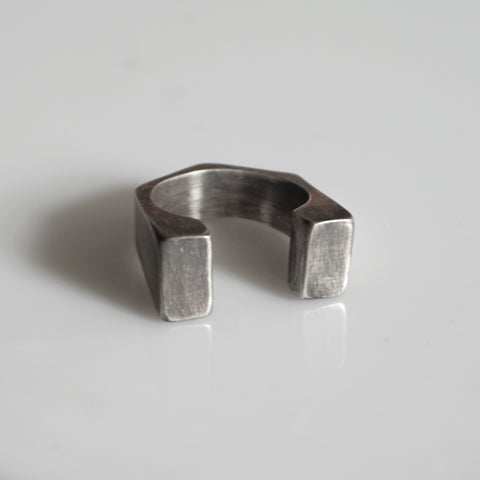 GATE RING - Oxidized Sterling Silver